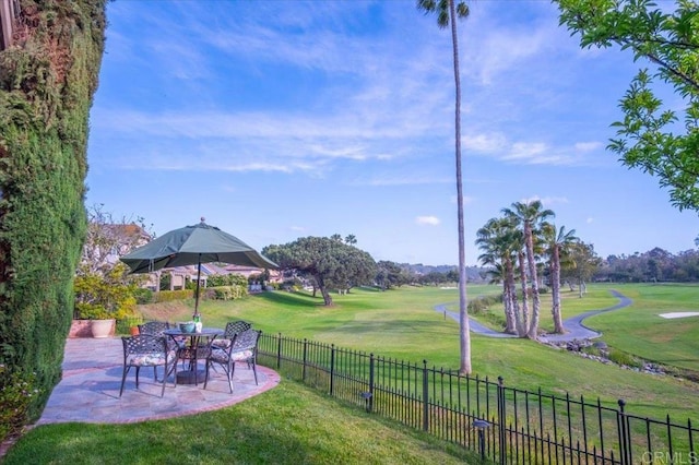 16056 Avenida Calma, Rancho Santa Fe, CA 92091 - view of yard featuring a patio and view of golf course