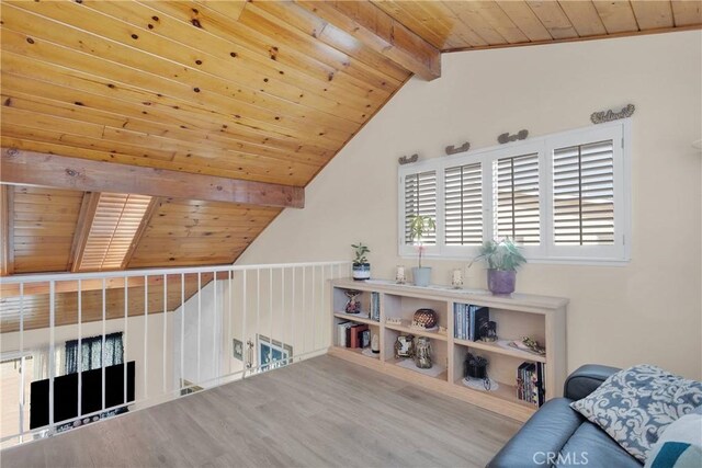 18060 Pebble Beach Dr, Victorville, CA 92395 - living area featuring wood ceiling and wood finished floors