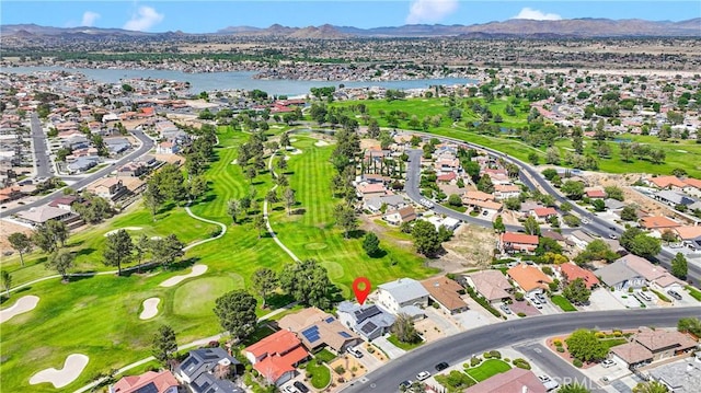 18060 Pebble Beach Dr, Victorville, CA 92395 - aerial view of property and surrounding area featuring a water and mountain view and nearby suburban area