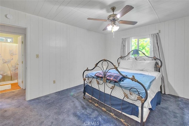771 Woodland Rd, Crestline, CA 92325 - bedroom featuring carpet and ceiling fan