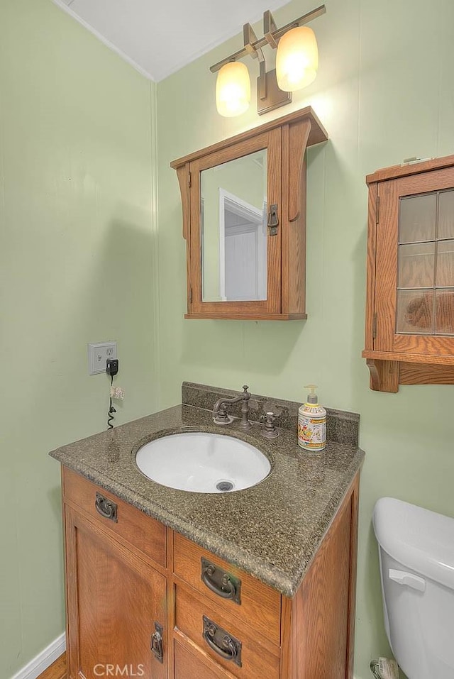 771 Woodland Rd, Crestline, CA 92325 - bathroom with vanity and toilet