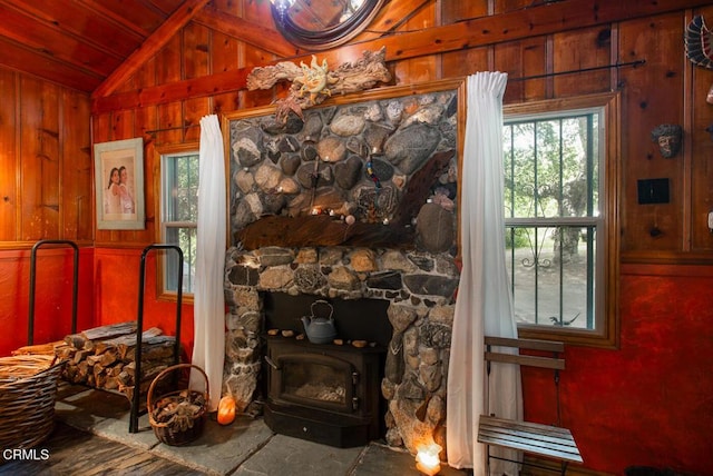 11 N San Gabriel Canyon Rd, Azusa, CA 91702 - detailed view of wood walls and wooden ceiling
