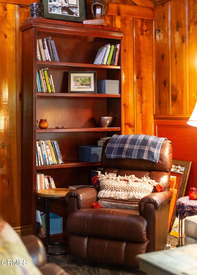 11 N San Gabriel Canyon Rd, Azusa, CA 91702 - living area with wooden walls