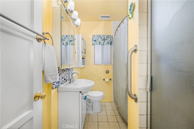 14512 Lefloss Ave, Norwalk, CA 90650 - bathroom with vanity, tile patterned floors, and a shower with shower curtain