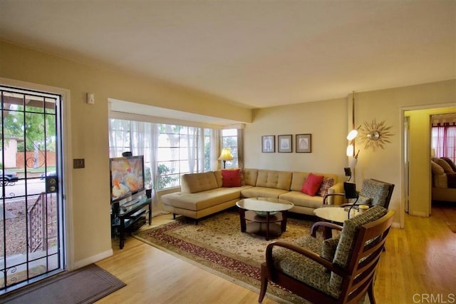 3973 69th St, San Diego, CA 92115 - living room with light wood-style flooring and baseboards