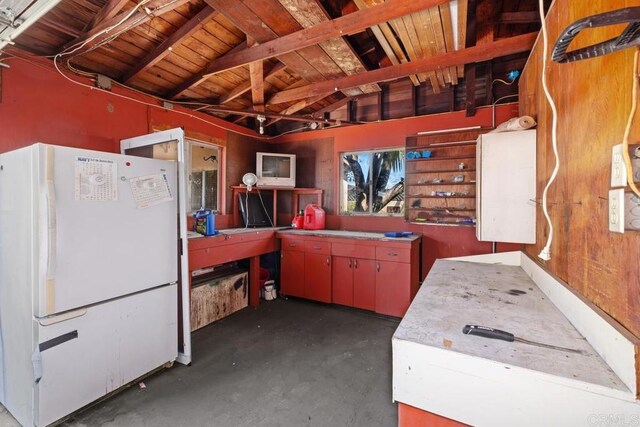 3973 69th St, San Diego, CA 92115 - misc room featuring wooden ceiling and concrete flooring