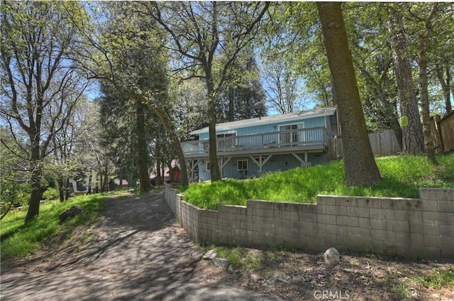 22365 Pine Dr, Cedarpines Park, CA 92322 - view of front of property with a deck