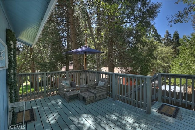 22365 Pine Dr, Cedarpines Park, CA 92322 - view of deck
