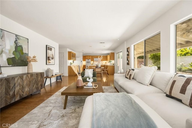 40 Calais, Irvine, CA 92602 - living area with healthy amount of natural light and wood finished floors