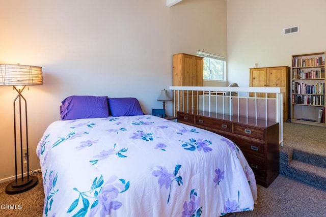 686 Martinique Pl, Newbury Park, CA 91320 - carpeted bedroom featuring a high ceiling