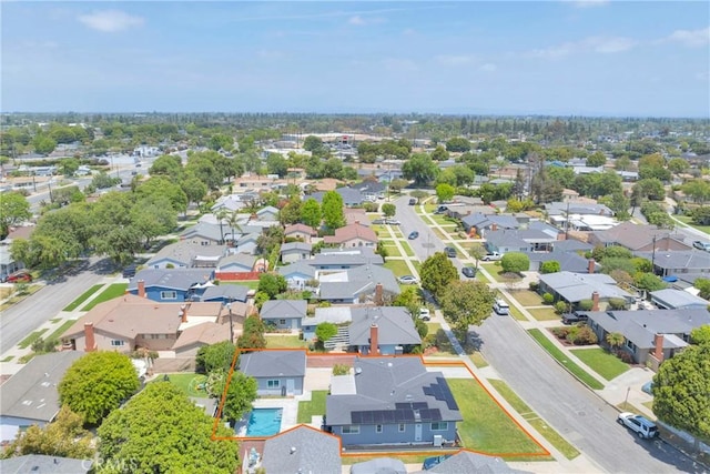 2829 Albury Ave, Long Beach, CA 90815 - aerial view of residential area featuring property boundaries highlighted