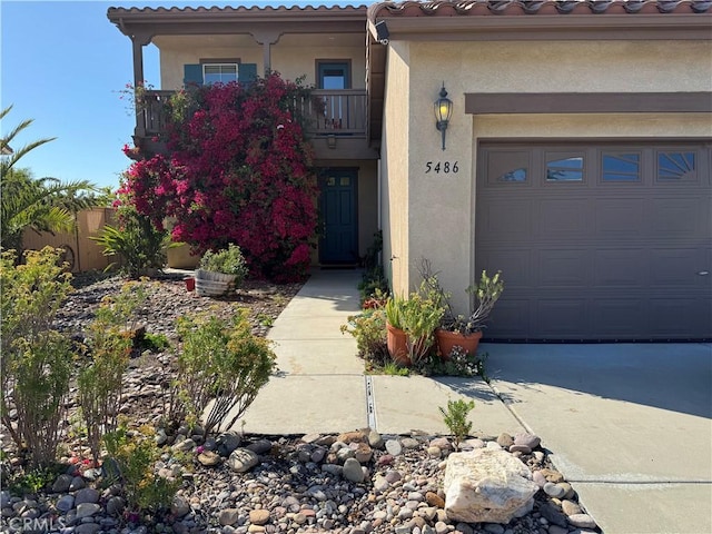 5486 Alexandrine Ct, Oceanside, CA 92057 - view of front of property with stucco siding, a garage, and a tile roof