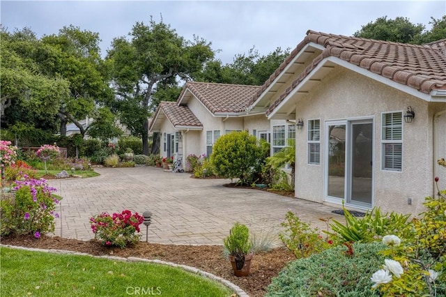 635 Shelter Ridge Pl, Nipomo, CA 93444 - back of house with a tile roof, stucco siding, and a patio area
