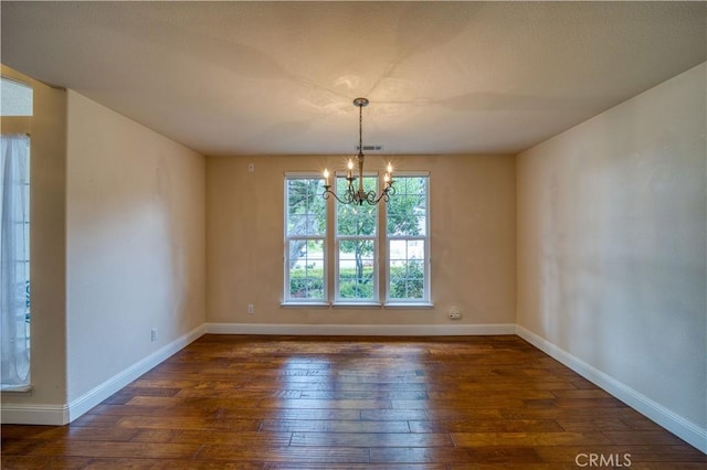 635 Shelter Ridge Pl, Nipomo, CA 93444 - spare room featuring hardwood / wood-style floors and a chandelier