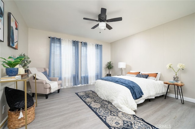 1963 Turrill Ave, San Bernardino, CA 92411 - bedroom featuring wood finished floors, baseboards, and a ceiling fan