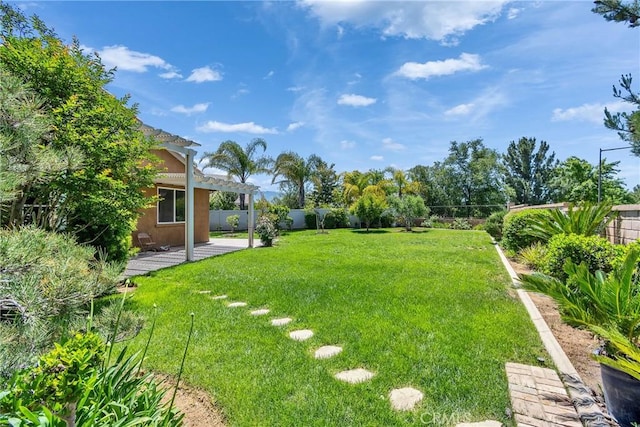 197 Potter Crk, Beaumont, CA 92223 - view of yard with a pergola and a patio area