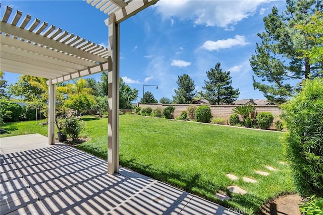 197 Potter Crk, Beaumont, CA 92223 - view of yard with a pergola and a patio area