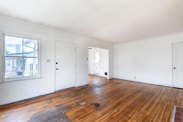 8528 Palma Vista St, San Gabriel, CA 91775 - empty room featuring ornamental molding and hardwood / wood-style floors