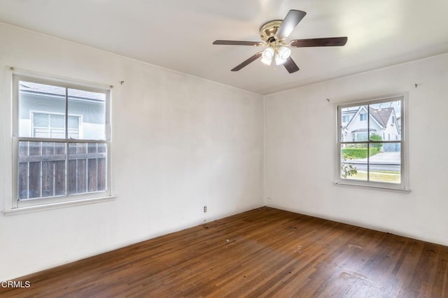 8528 Palma Vista St, San Gabriel, CA 91775 - unfurnished room featuring wood finished floors, healthy amount of natural light, and ceiling fan