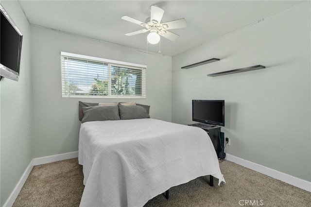 8631 Holly St, Rancho Cucamonga, CA 91701 - bedroom featuring carpet, baseboards, and a ceiling fan