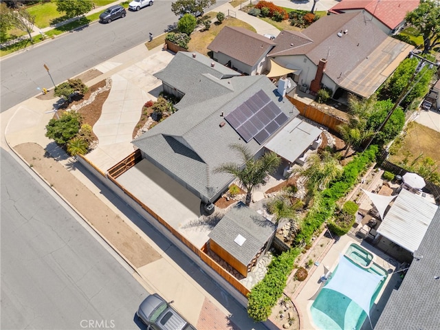 8631 Holly St, Rancho Cucamonga, CA 91701 - aerial perspective of suburban area featuring a pool