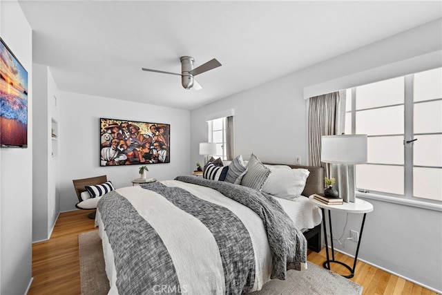 2142 Ruby Pl, Laguna Beach, CA 92651 - bedroom featuring ceiling fan and wood finished floors