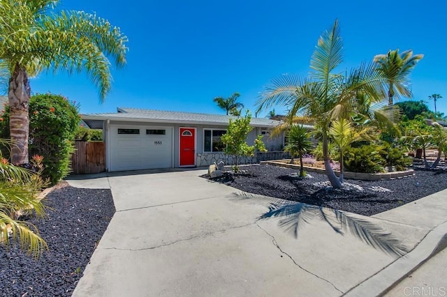 1553 La Casita Dr, San Marcos, CA 92078 - ranch-style house featuring a garage and concrete driveway