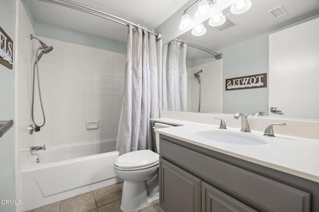 825 Murdoch Ln, Ventura, CA 93003 - full bath with shower / bath combo, vanity, toilet, and tile patterned flooring
