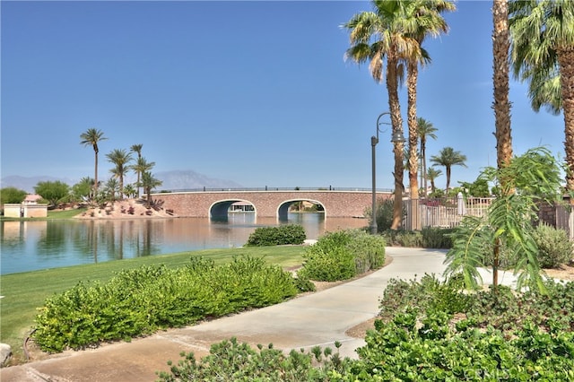 84692 Pavone Way, Indio, CA 92203 - view of home's community with a water and mountain view and fence