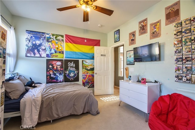 84692 Pavone Way, Indio, CA 92203 - carpeted bedroom with ceiling fan