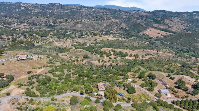 979 Canyon Heights Rd, Fallbrook, CA 92028 - aerial view of property's location featuring a mountain backdrop and rural landscape