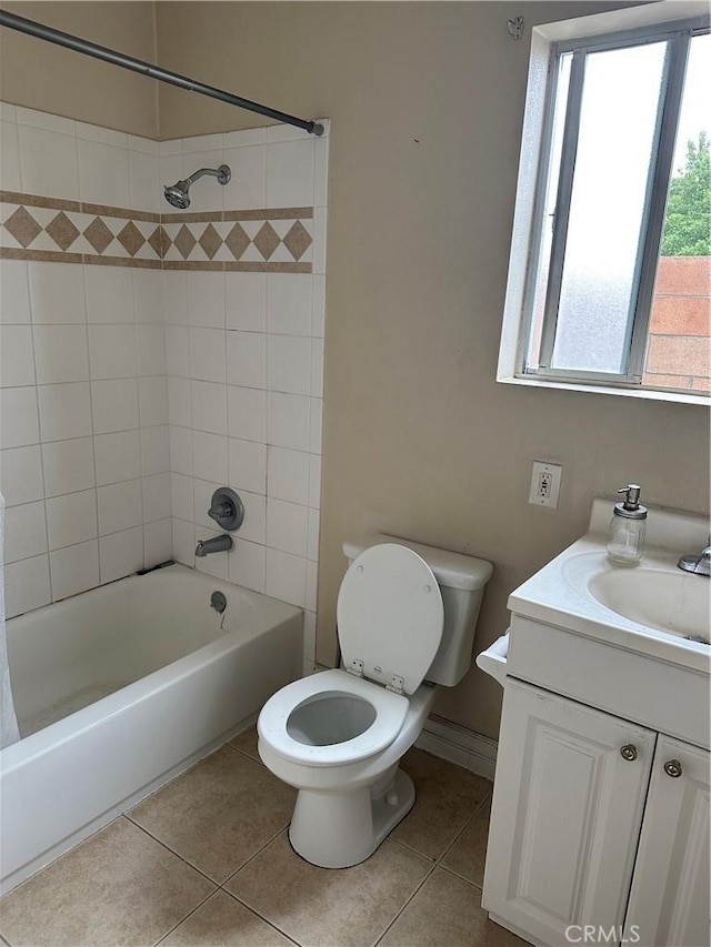 1940 E Walnut Crk, West Covina, CA 91791 - full bath featuring tile patterned floors, vanity, and bathing tub / shower combination