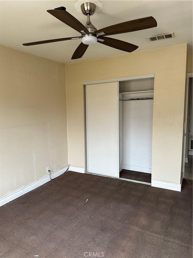 1940 E Walnut Crk, West Covina, CA 91791 - unfurnished bedroom featuring carpet floors, a closet, and a ceiling fan