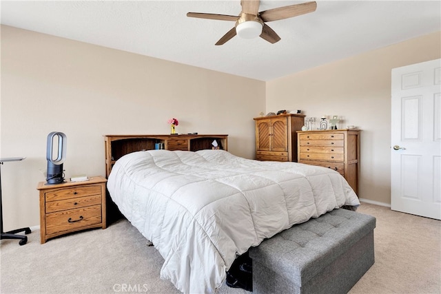 7138 Amanda Way, Hesperia, CA 92345 - bedroom featuring light carpet, baseboards, and a ceiling fan