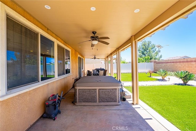 1357 Bannock St, Beaumont, CA 92223 - view of patio / terrace featuring ceiling fan