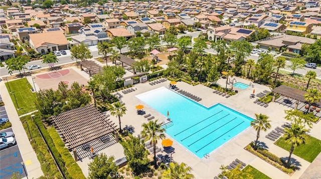 1357 Bannock St, Beaumont, CA 92223 - drone / aerial view of a pool area