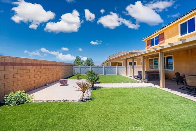 1357 Bannock St, Beaumont, CA 92223 - view of yard featuring a patio