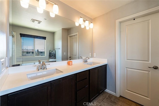 1357 Bannock St, Beaumont, CA 92223 - full bathroom featuring tile patterned flooring and double vanity