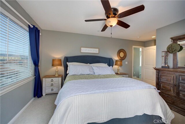 594 Rockaway Ave Unit B, Grover Beach, CA 93433 - bedroom with carpet, baseboards, and a ceiling fan