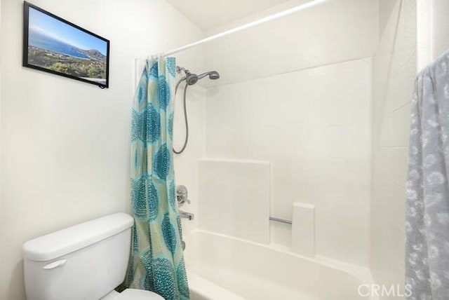 23391 La Crescenta Unit 270C, Mission Viejo, CA 92691 - bathroom featuring shower / bath combination with curtain and toilet