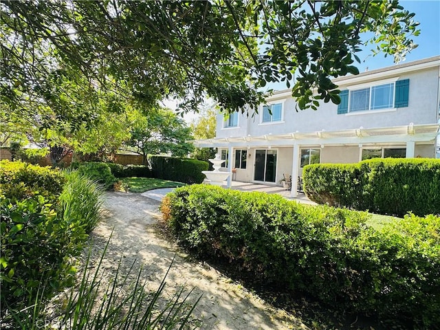 40973 Cebu Dr, Temecula, CA 92591 - rear view of property featuring a pergola, stucco siding, fence, and a patio area