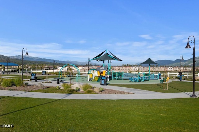 345 Allen Dr, Santa Paula, CA 93060 - community jungle gym with a mountain view and a yard