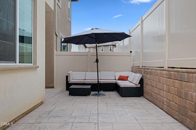 345 Allen Dr, Santa Paula, CA 93060 - fenced backyard with an outdoor living space and a patio area
