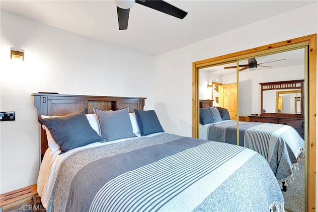 bedroom with ceiling fan