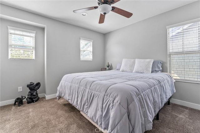 3039 Cayenne Way, Perris, CA 92571 - carpeted bedroom with multiple windows, baseboards, and a ceiling fan