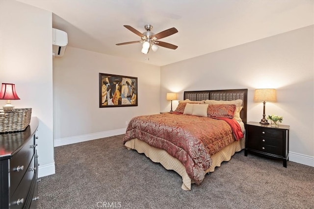 26780 Camino Seco, Temecula, CA 92590 - carpeted bedroom featuring a wall mounted air conditioner and ceiling fan