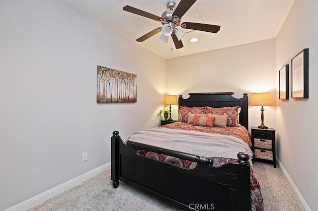 26780 Camino Seco, Temecula, CA 92590 - bedroom with carpet flooring, baseboards, and a ceiling fan