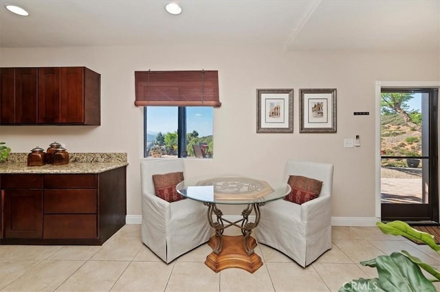 26780 Camino Seco, Temecula, CA 92590 - dining area featuring light tile patterned floors, recessed lighting, and baseboards