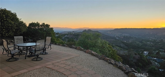 26780 Camino Seco, Temecula, CA 92590 - view of patio / terrace featuring outdoor dining area and a mountain view