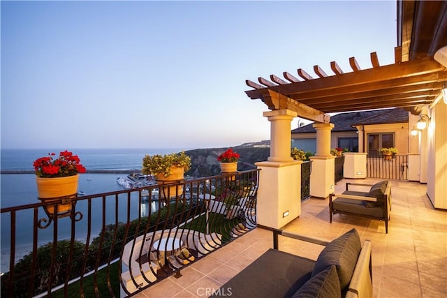 24352 Santa Clara Ave, Dana Point, CA 92629 - balcony with a water view and a pergola